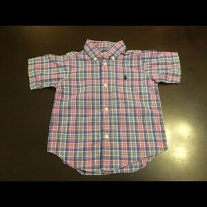 Polo Ralph Lauren Plaid Short Sleeve Button Up 2T